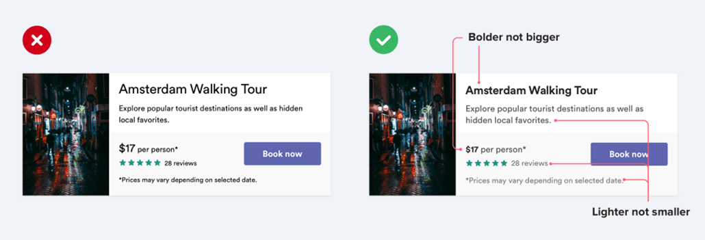 Color와 Weight 계층 구조