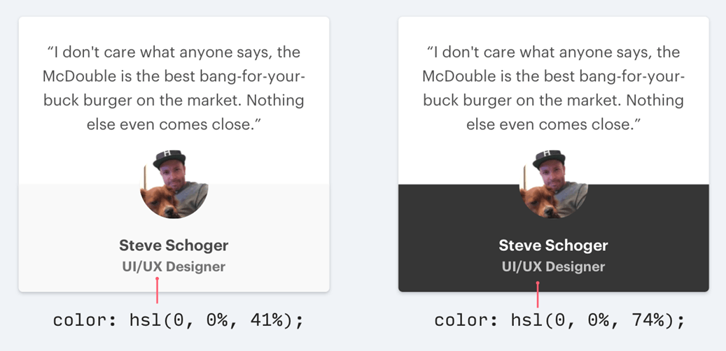 배경색과 가까운 컬러 사용