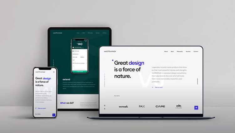 다양한 기기의 레이아웃