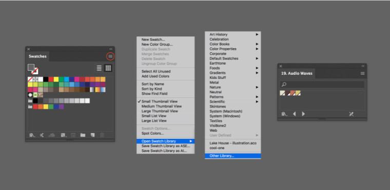 일러스트레이터 색상 견본