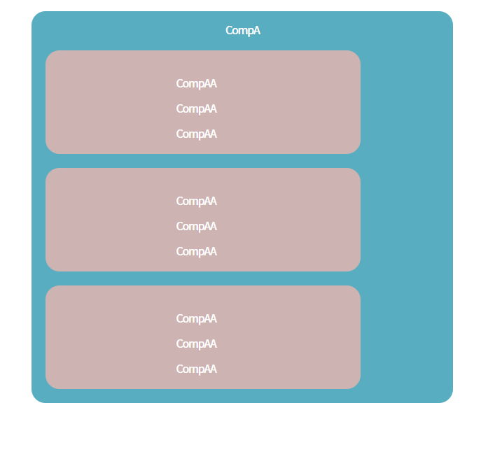 이제 CompAA 콘텐츠가 렌더링 됩니다.